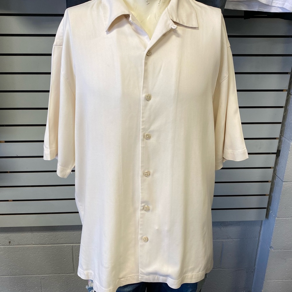 Tommy Bahama silk button up shirt bar none L